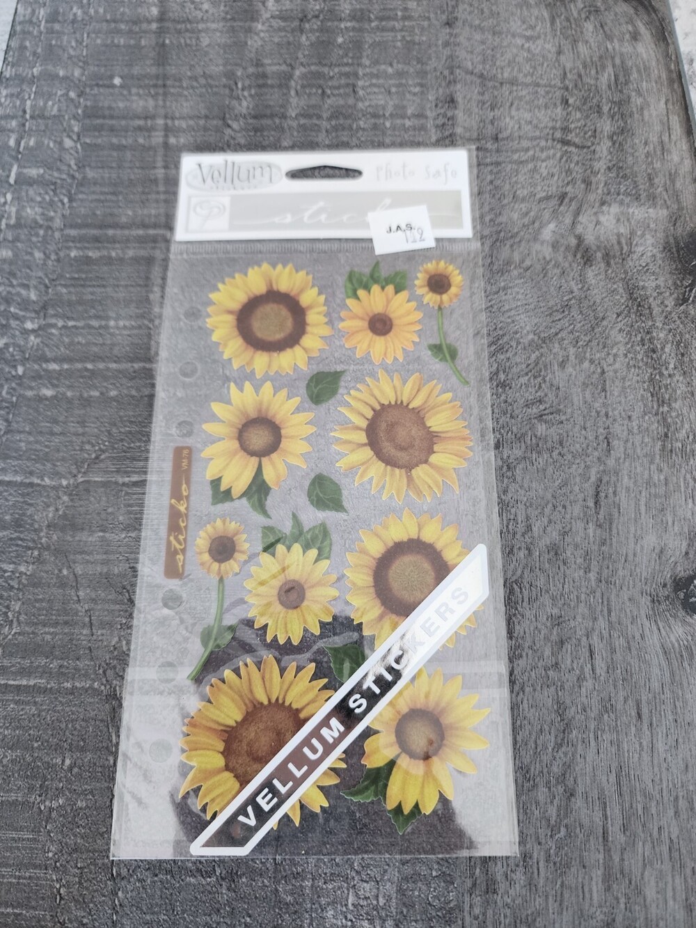 Sticko Stickers - Vellum Sunflowers Flowers Summer Scrapbooking RETIRED NEW #28
